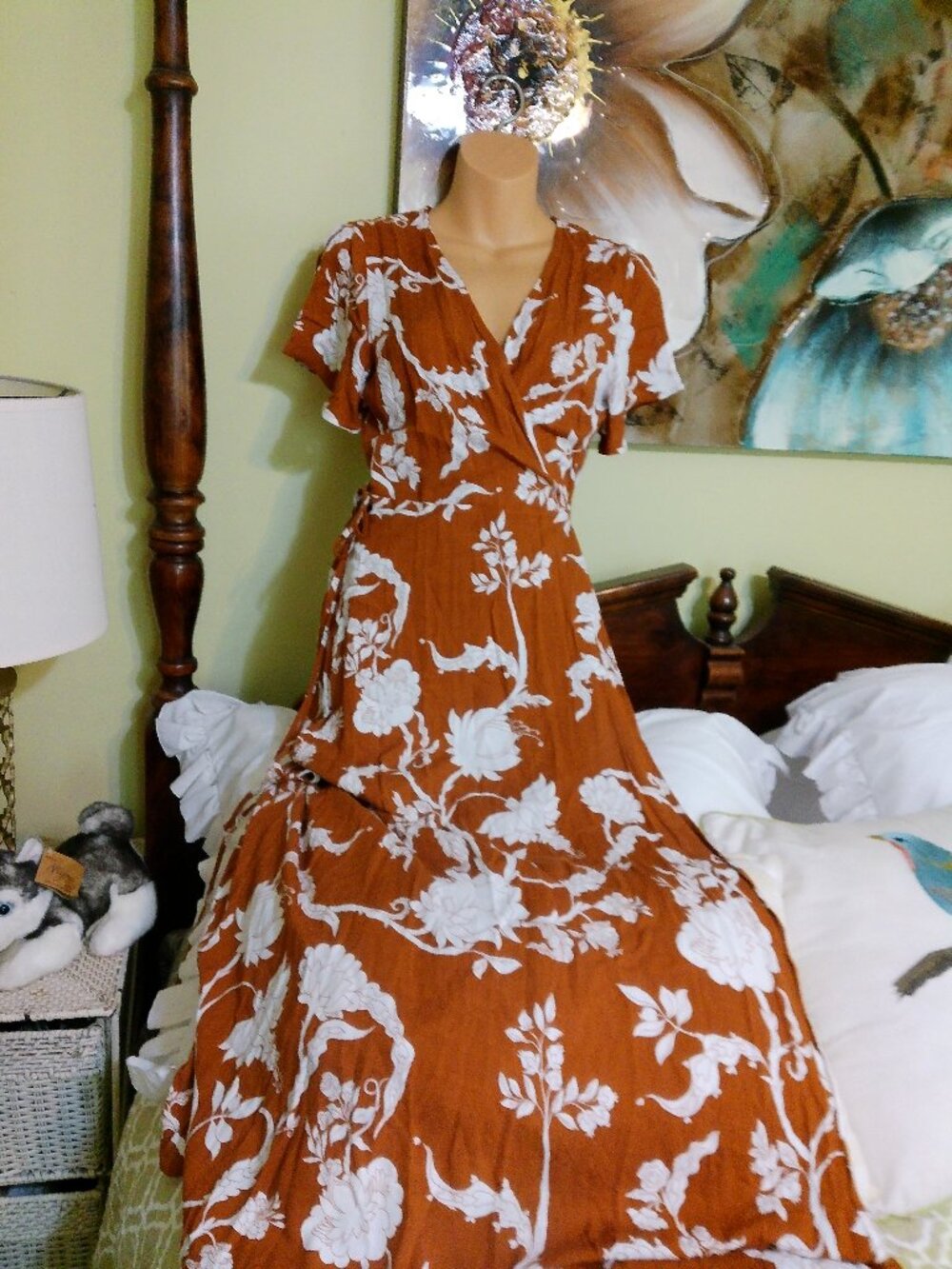 WRAP AROUND DRESS MAGNOLIA BOUTIQUE SIZE MED GREAT CONDITION